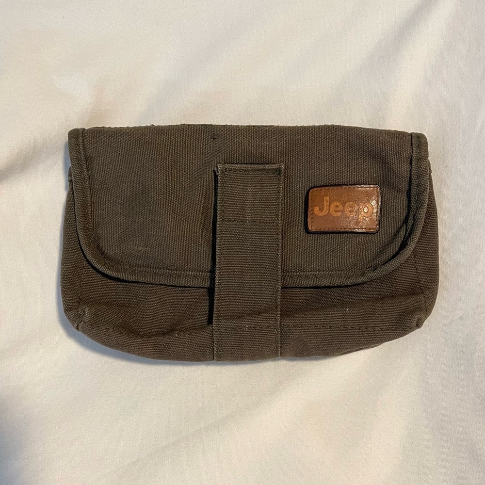 Jeep Wrangler OEM Owners Manual Case **ONLY** - Cotton Canvas - Military Green
